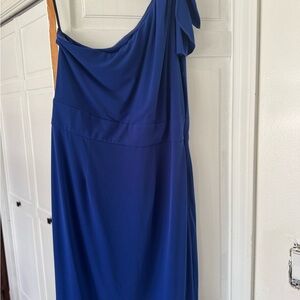 Calvin Klein Collection Asymmetrical Blue Dress